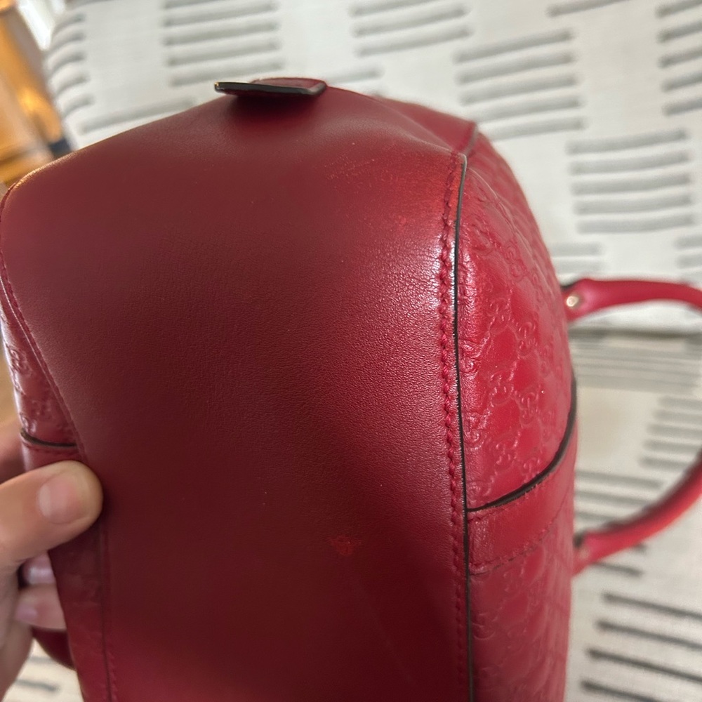 Red Microguccisima Boston Handbag - Picture 3 of 11